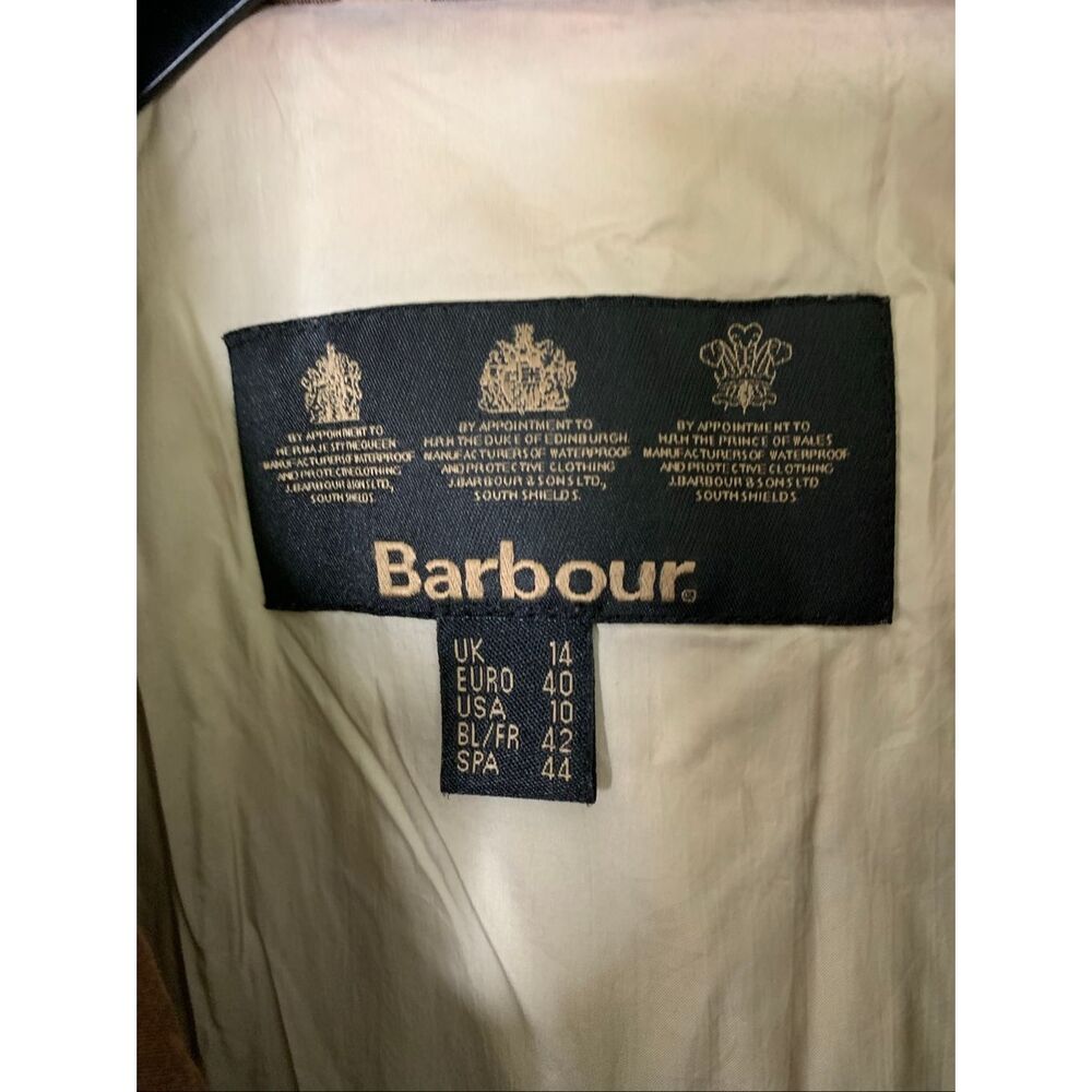 Barbour quilted jacket brown women's size 10 - Picture 3 of 3